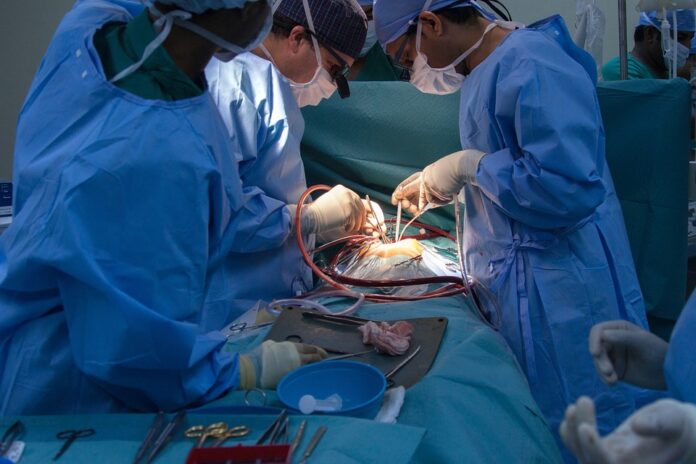 Specialist doctors doing Pediatric Surgery